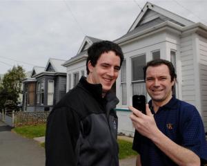 Otago Polytechnic information technology students Matt Bradley (left) and Gary MacLachlan have...