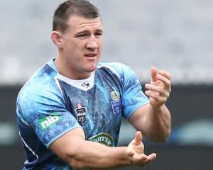 Paul Gallen at a recent NSW training session. Photo Getty