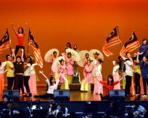 Performers in Hati Malaya, a musical produced by the Otago Malaysian Students' Association, fill...