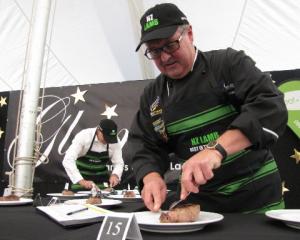 Prime Minister John Key (left) and chef Graham Hawkes judge entries in the Glammies at the Upper...