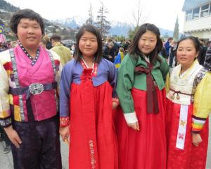 Pupils (from left) Alex Oh (12), Rubbica Jung (13), Dain Hong (13) and Jeeyeon Han (12).