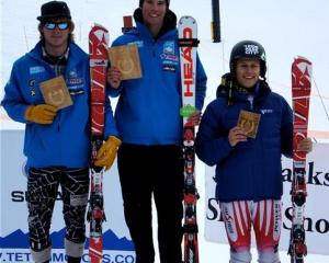 Queenstown alpine skier Adam Barwood tops the podium for the Snow King FIS slalom race in Wyoming...