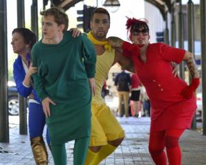 Queer Deportment performers (from left) Hahna Briggs, Anna Chinn, Brendan Kydd and Lisa Wilkinson...