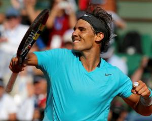 Rafael Nadal celebrates his victory over Andy Murray. REUTERS/Gonzalo Fuentes