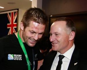 Richie McCaw with Prime Minister John Key. Photo: Getty Images