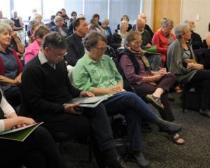 Salvation Army social policy and parliamentary unit director Major Campbell Roberts addresses a...