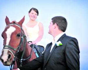 Samantha and Nathanael Thoms, who were married in April at Maple Glen Gardens, Southland, take an...