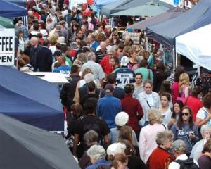 Shoppers throng last year's Thieves Alley market. Photo by Gerard O'Brien.