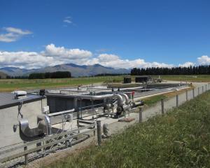 Sludge from the Queenstown Lakes District Council's Project Pure sewage treatment plant near...