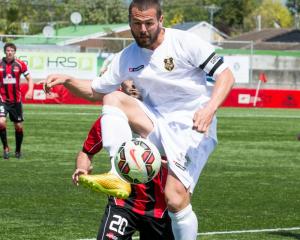 Southern United captain Victor da Costa in action against Canterbury United in Christchurch on...