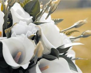 The bouquet of Lisa Oliver at ther wedding to Stu in Geraldine in April. Photo by Andy Woods.