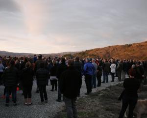 The Clyde dawn service was held at  Lookout Point  early on Saturday. PHOTO: JACQUI VAN DAM