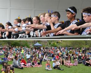 The George Street Normal School kapa haka and Pasifika performance group gets into the swing of...
