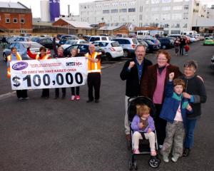 The Hogg family (from left) Shane, Jasmyn (4), Ellie, Mikayla (7) and grandmother Colleen...