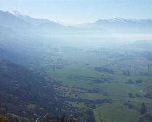 The normally picturesque view from Coronet Peak  towards Arrowtown was ruined by smoke from...