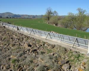 The spillway gates. Photo supplied by the Otago Regional Council.