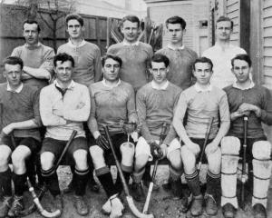 The University of Otago hockey team, winners of the championship for 1914 [played 11, won 10,...