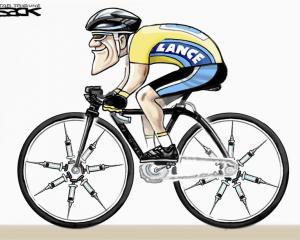 This  editorial cartoon depicting Lance Armstrong  by cartoonist Steve Sack,  published in the...