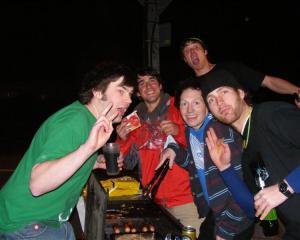 This group had a good view of the trouble after organising a sausage sizzle on Castle St on...