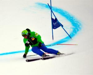 United States ski racer Bode Miller in action on Coronet Peak yesterday ahead of the 2013 Winter...