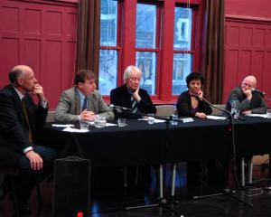 University of Otago academics discussing the safety of the public post-bin Laden are (from left)...