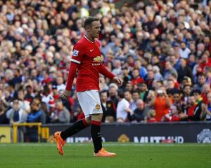 Wayne Rooney leaves the field after being sent off during Manchester United's match against West...