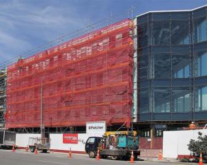 Work under way on the corner of Montreal and Salisbury Sts in Christchurch in January, for retail...