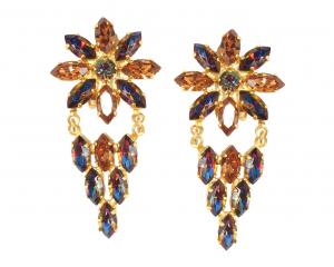 Harlequin Market Crystal earrings, $250