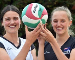 Otago Girls' High School pupils Maddy Campbell (left) and Jenna Thorne, after being selected for...