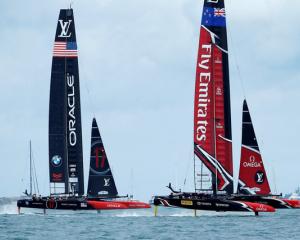 Emirates Team New Zealand lost race 6 against Oracle Team USA in the America's Cup finals. Photo: Reuters