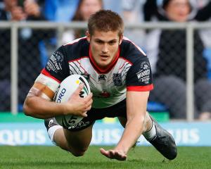 Blake Ayshford of the warriors scores a try. Photo: Getty