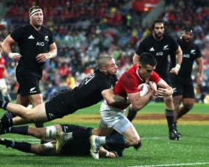 Conor Murray of the Lions scores his sides second try. Photo: Getty