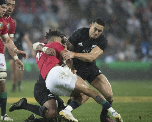 Sonny Bill Williams was red carded for this tackle. Photo: NZ Herald