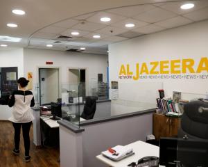 An Al Jazeera office in Jerusalem. Photo Reuters
