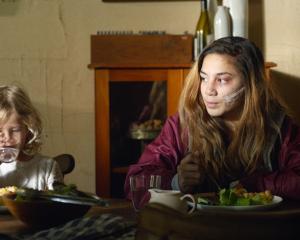 Gloria Popata, right, as Tia, the central character in the drama The Inland Road, with Cromwell...