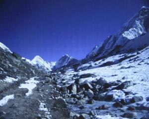 The forbidding majesty of Nepal’s mountains, captured on the school trip. PHOTO: MIKE WRIGHT
