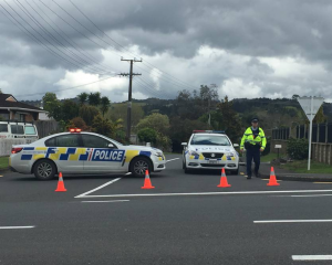 Police attend the scene of an incident this afternoon in Kamo, Whangerei. Photo:NZME