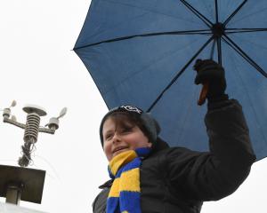 Mosgiel weather forecaster Ben Hawke (13), who has a loyal following for his daily forecasts.