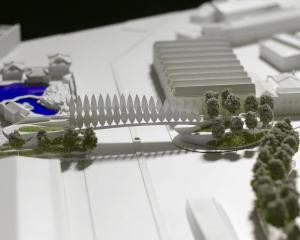A model of the bridge into the Steamer Basin proposed by Damien van Brandenburg. Photo: Gerard O...