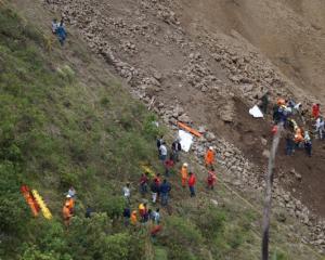 Search and rescue operations underway at site of a landslide in Narino, Colombia. Photo: Reuters