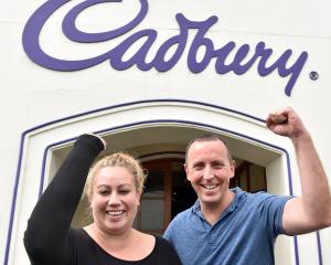 Former factory employees Leanne Dewes and David Bettis look ahead to a bright future as they...