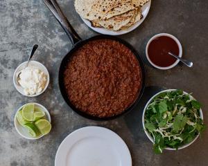 Vension chilli with flatbread, sour cream and chipotle sauce. Photos: Emma Willetts