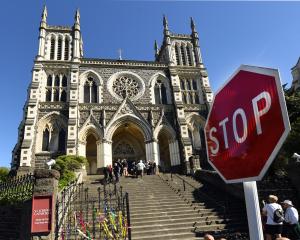 Abuse survivors, their supporters and representatives of the Catholic Diocese of Dunedin gather...