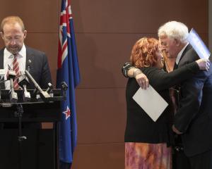 Pike River family members Sonya Rockhouse, Anna Osborne and Bernie Monk are emotional as Pike...