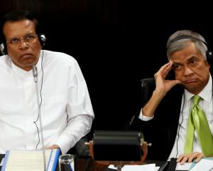 Sri Lanka's President Maithripala Sirisena (left) and Prime Minister Ranil Wickremesinghe. Photo...