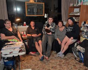Corstorphine household (from left) Gail Kyle, Jamie Hellyer, Reid Sunderland (16), Jacqui Hellyer...