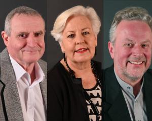  2019 Mayoral candidates Bob Barlin, Christine Garey and Lee Vandervis. Photos: Craig Baxter