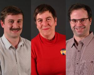 Mayoral candidates Finn Campbell, Rachel Elder & Malcolm Moncrief-Spittle. Photos: Craig Baxter