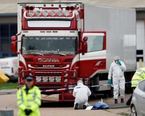 The bodies were found in a refrigerated truck on an industrial estate near London. Photo: Reuters