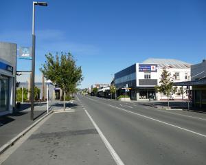 Balclutha’s Clyde St is silent and empty during the first few hours of Level 4 lockdown yesterday...